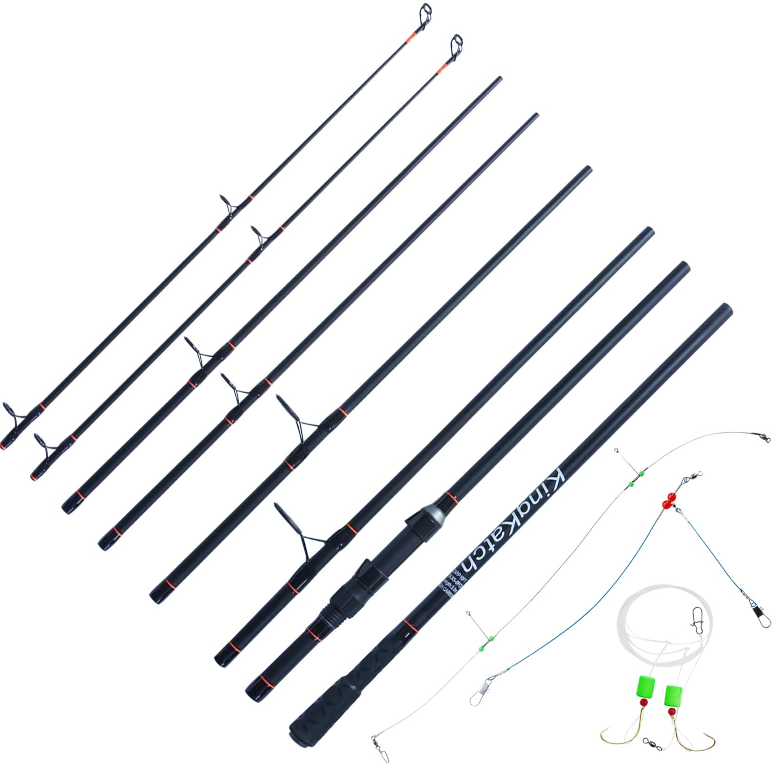 Amazon.com: KingKatch Surf Fishing Rod 10ft, Carbon Fiber Graphite